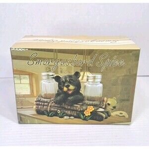 DWK Smorgasbord Spice Bear Salt & Pepper Shakers Set New Bear Kitchen Decor